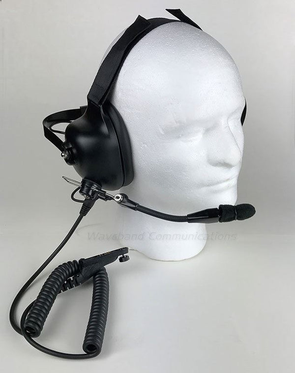 Waveband Dual Muff Headset for Motorola MXP600 TETRA Two-Way Radio