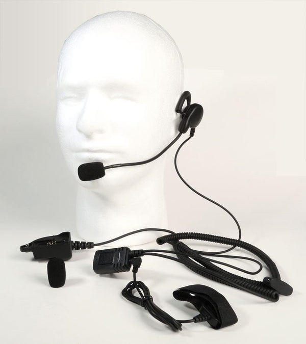 Mono Heavy duty Behind The Head Headset for Harris M/A Com XG-100P, XL-185P, XL-100P WB# WV-MHP-C18-E5-2.5mm - Waveband Communications