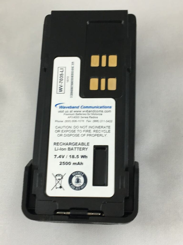 Intrinsically Safe Battery for Motorola XPR6100, XPR6300, XPR6350, XPR6380, XPR6500, XPR6550, XPR6580 and Vertex Standard VXD720 - Waveband Communications