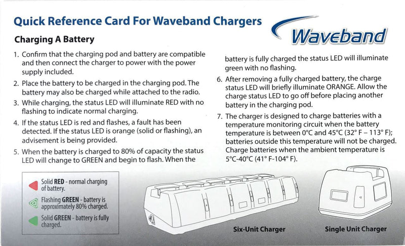 Waveband 6 bank charger for MOTOROLA APX 4000 SERIES RADIO. WB