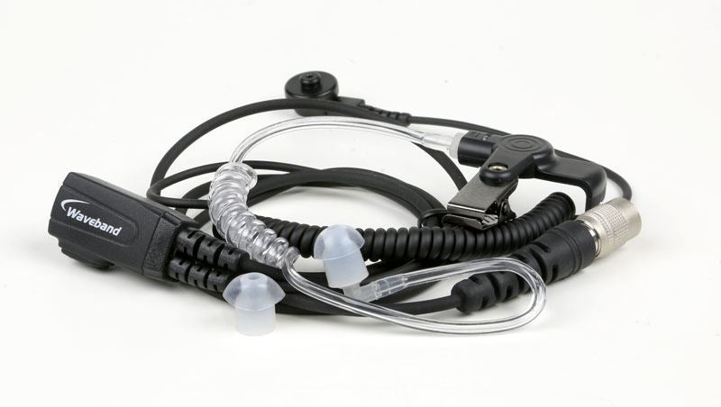 1-Wire Surveillance Kit with quick disconnect translucent tube, black for use with Kenwood NX-410 Radio - Waveband Communications