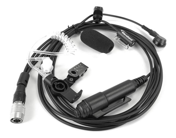 Comparable KHS-12 3 wire mini lapel mic with earphone for use with the Kenwood NX-5200 Portable Radio - Waveband Communications