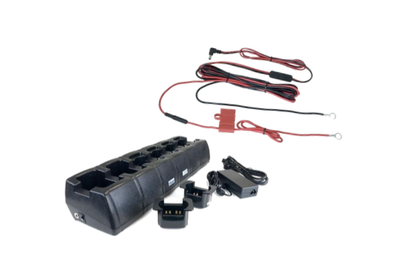 Motorola APX 6 Bank Charger and Hard Wire Kit Bundle - Waveband Communications